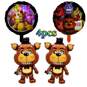 FNAF Five Nights Freddyed Birthday Party Decoration Tablecloth Cup Plate Napkin Backdrop Baby Shower Bear Party Favors Supplies