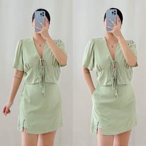 Sabrina COORDS/SET (Tie Top and Skirt with Inner Shorts and pockets)