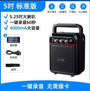 Aigo S60 Portable Outdoor Karaoke Sound System with Wireless Microphone In- Built Bass Stereo Plastic Body Supports TF Card And USB