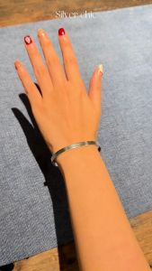 [FREE KHẮC] Vòng tay bạc CUFF trơn SILVER CHIC LT16 bạc 950