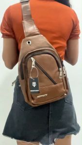 VOLUNTEER Leather Sling Bag Side Belt Crossbody Bag For Men Shoulder Bags High Quality P30176