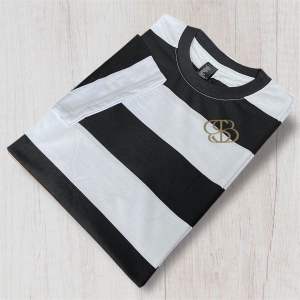 Baju Kaos Salur Lengan Pendek/ Kaos Stripe Katun Pria Wanita