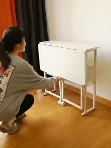 Study Desk Foldable Mobile Adjustable Table Space Saving Home Office Computer Desk Easy to Store