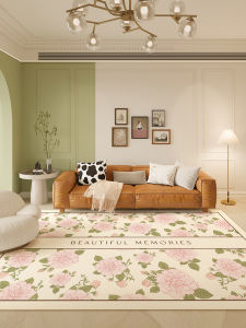 New 2025 PVC Carpet for Living Room And Bedroom Anti-Slip Leather Sofa Tea Table Garden Floor Mat Easy to Clean Home Use