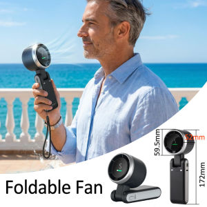 Portable Handheld Turbo Fan 5 Gear Wind Up to 12 Working Hours 3 IN 1 Hand Fans with Air Turbo Tech Cooling Fan for Outdoor