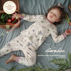 UIN BABY | Thick Warm Baby Underwear Anti-bacterial Bamboo Fiber Gender Separated Sleepwear Home Wear Baby Warm Clothes