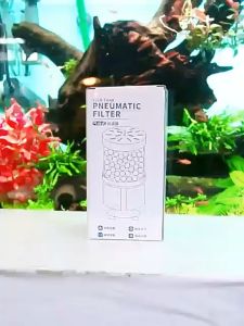 (Free Quartz Ball) Fish Tank Sponge Filter with Media Space Breeding Tank Built-in Filter Box