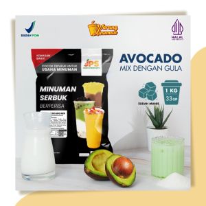 JPS Mix Avocado 1 kg: Bubuk Minuman Dengan Gula & Serbuk Instan Rasa Alpukat