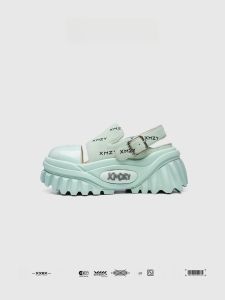 XMZY | Annie XMZY2025 Womens Summer Original Fashion Letter Print Design Thick Heel Heightening Sandals Comfortable Street Style Rubber Sole