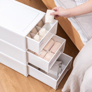 Three-in-One Drawer Style Underwear Socks Bra Panties Storage Box Home Dormitory Organizer Plastic Desktop Storage Box