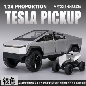 Tesla Cybertruck Mini Off-Road High-Speed Alloy Car Desktop Self-Returning Toy for Boys And Bé Gáis over 3 Years Old