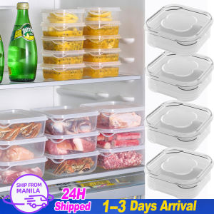 10Pcs Refrigerator Storage Box Food Grade Kitchen Food Fruit Vegetable Preservation Box Frozen Meat Dumplings Container