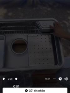 Chậu rửa bát 1 hố bán nguyệt KT 78x48 cm bồn rửa chén cao cấp inox 304 - Bảo hành 10 năm