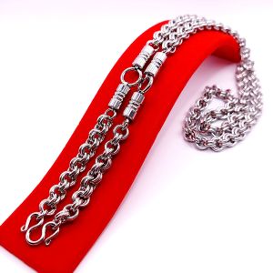 N042 สร้อยคอห้อยพระ สร้อยพระ สร้อยคอพระ สร้อยสแตนเลสแท้ ขนาด 7 มม.ยาว 28 นิ้ว สร้อยพระ 5 องค์ สร้อยแสตนเลส สร้อยพระผู้ชาย