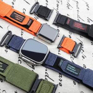 Tactical Nylon Strap for Apple Watch Band 49mm Ultra 2 49mm 44mm 41mm 45mm Alpine Trail Loop Bracelet IWatch Series 9 8 7 6 Se