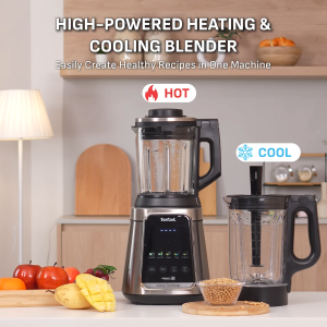 Tefal Ultrablend Silence Heating High Speed Blender BL98SC - 2000W Hot & Cold Silent Tech Removable blades Glass Jar