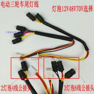 สายไฟไฟเบื้องหลัง ไฟเบรก ไฟเลี้ยว อุปกรณ์เสริมไฟ LED สำหรับรถสามล้อไฟฟ้า สายไฟอินสตานต์ราคาพิเศษ