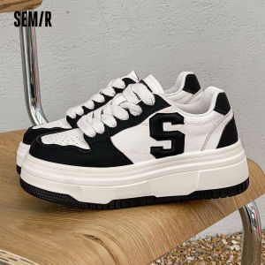 Semir | Giày Sneaker Thu Cổ Cao Dệt Ren Đế Dày Phong Cách Casual