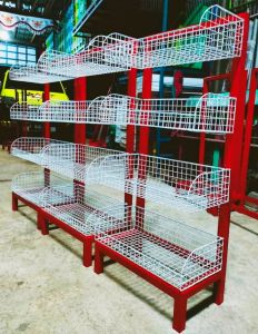 RAK TOKO WARUNG SNACK CHIKI CIKI SERBAGUNA 4 SUSUN MURAH