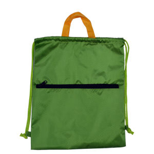 Drawstring Bag Simple Knot Pocket Double Shoulder Bag Marathon Backpack Handheld Shopping Bag Pull Rope Training Print Logo