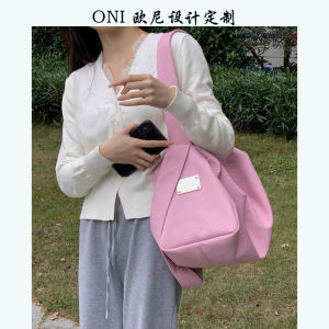 Oni Oni Design 2023 Japanese and Korean Style Travel OOTD Soft Leather Shoulder Bag Crossbody Bag Large Capacity Commuter Bag