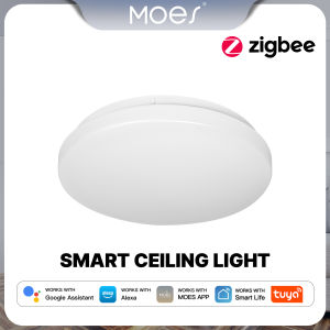 MOES Tuya Zigbee Smart Ceiling LED Light Ambient Lamp Color Temp Tunable RGB Dimming App Voice Control WorkWith Alexa GoogleHome