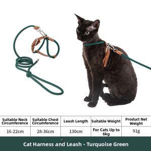 HiDREAM | Adjustable Anti-escape Cat Leather Chest Harness & Leash Set