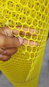 Yellow Plastic Screen Net 1/2 Hexagon hole by 4ft height by 1 meter long