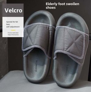 Adjustable Extra Wide Size Slippers for Elderly People Comfortable Fatty Feet Orthopedic Home Slippers Large Size Clogs