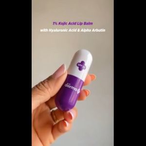 The Derma Co 1% Kojic Acid Lip Balm I With Alpha Arbutin & Hyaluronic Acid I SPF 30 PA++ Gives Moisturized Lips Off White Travel Friendly For Dark & Pigmented Lips -4g