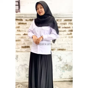 Kemeja PNS / ASN Wanita Putih Lengan Panjang Berkualitas 100% Real