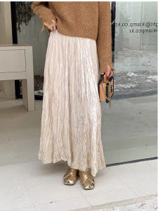 Váy Bút Chì Nhung Kẻ Xếp Ly Cạp Cao Cho Bà Bầu Mùa Thu Đông Màu Cam Váy Chữ a Cạp Cao Thiết Kế Đa Năng Ôm Sát