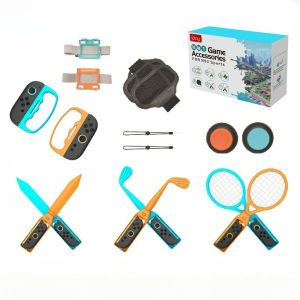 BSN | 18 in 1 Sports Accessories Bundle for NS Switch 2 Golf Clubs Tennis Rackets Swords Grips Straps Kit for Joy-Con