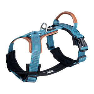 Dog Harness Wide Back Pad Reflective Design Safety Handle Adjustable Strap Quick Buckle Triangle Ring