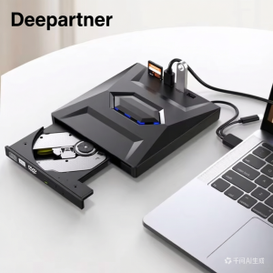 Deepartner USB External DVD Burner Portable for Desktop/Laptop USB3.0 Expansion Card Design Compatible with Windows/Mac