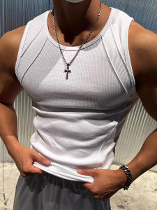 DAVID&ME | Spliced Elastic Tight Mens Vest