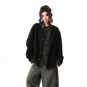 BWKA | Retro Style Mock Two-Piece Sweater