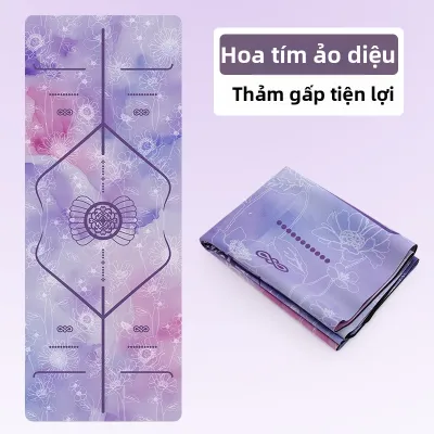 Thảm Yoga Không Trượt Siêu Mỏng Gấp Đặt Máy Giặt Được Cao Su Thiên Nhiên