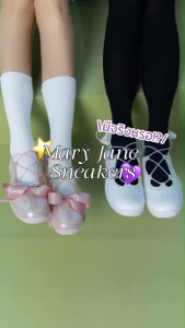 MellowCo รองเท้า Mary Jane sneakers เชือกปรับระดับได้ รุ่น Call Me Poppy M8-4430