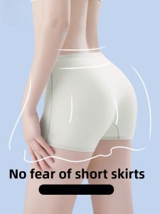 Miiow | MiiOW Ice Silk Seamless Womens Briefs 2025 New Style Short Pants Anti-Light Safety Four Corner Shorts Summer Cotton Mid Waist