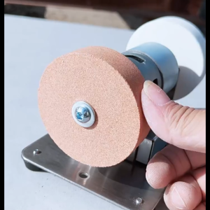 Small electric grinding machine - Double 120/180 grit grinding wheels Portable metal/wood grinding workbench machine Household and industrial tools (with rust-proof design)