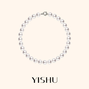 YISHU | Dây Chuyền Ngọc Trai Phong Cách Pháp Cổ Điển Bạc 925 12mm