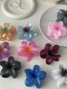 HK  JP2064 Jepit Rambut Jedai Model Bunga Kamboja Bali Hair Clip Akrilik Aksesoris Rambu