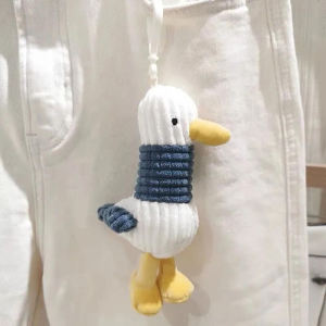 Cartoon Cute Plush Ugly Duck Keychain Toy Soft Key Ring Lady Girl Charm Bag Pendant Car New Kids Cute Duck Keyring Children Gift