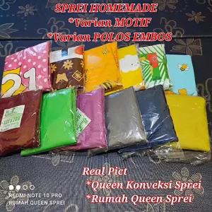 SPREI 180X200 160X200 Seprai Karakter Motif Set Sarung Bantal Guling Katun Adem Tidak Luntur