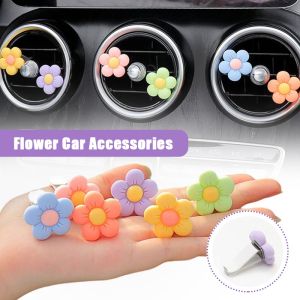 10pcs Auto Interior Air Vent Clip Flower Decor Air Outlet Aromatherapy Clip Car Interior Decoration Accessories for Girls Random Color