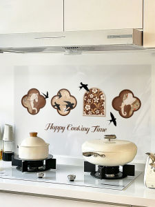 Resistant to High Temperatures Kitchen Stickers Oil Smoke Proof Wall Decals for Restaurant Home Use Cabinet Fireproof PVC