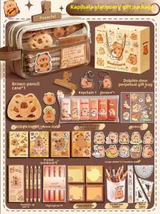 New Capybara Flip Cover Pen Bag Large Capacity Stationery Box for Primary And Middle School Students High Aesthetic Value