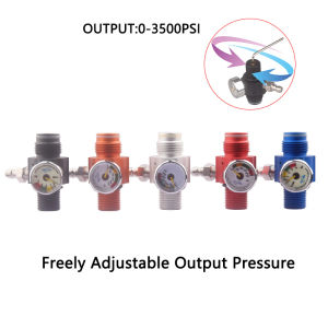 วาล์วระบายถังควบคุมแรงดันน้ำอากาศขนาดเล็ก M18 * 1.5เอาต์พุต0ถึง3500PIS เครื่องควบคุมอะแดปเตอร์ปรับได้ถังเติมลม HPA อลูมิเนียมควบคุมอะแดปเตอร์เติมแก๊สการบินสำหรับการดำน้ำลึกสถานี