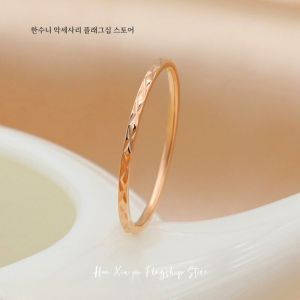 HANXIUNI | Stainless Steel Rose Gold Plated Ring